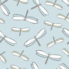 seamless pattern with dragonflies
