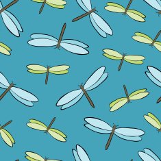 seamless pattern with dragonflies N3