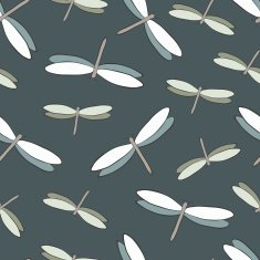 seamless pattern with dragonflies N4