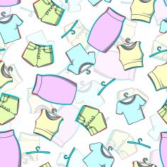 The pattern of fashion and stereo effect on white background N2