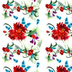 Wildflowers blooming delicate flowers background painted watercolors N30