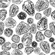 Strawberry hand drawn vintage seamless pattern