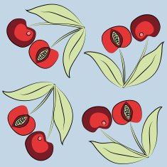 Pattern with cherry