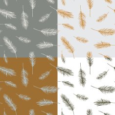 Feathers seamless pattern N13