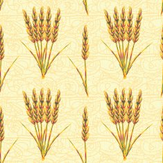 Seamless pattern with wheat spikes
