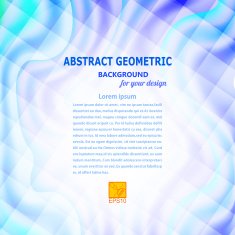 Blue wavy abstract geometric background Vector illustration