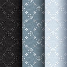 Collection of 3 vintage seamless classic pattern N2