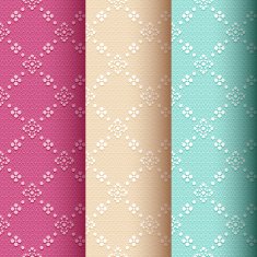 Collection of 3 vintage seamless classic pattern N3