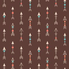 Cute trible geometric seamless pattern in cartoon style N3
