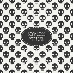 Geometric hipster seamless pattern with skulls and bones Wrapping paper N2