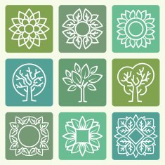 Vector bio and eco related logos