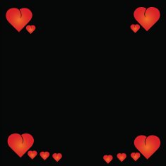 Heart valentine vector black background