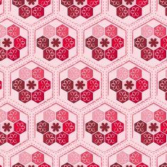 seamlessly hexagonal floral pattern