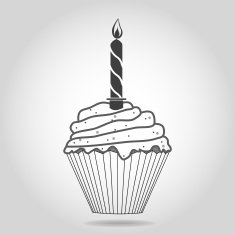 Birthday cupcake N56