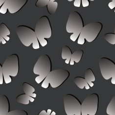 seamless background with silhouettes butterflies N2