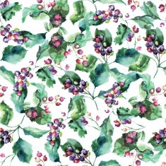 seamless pattern with hawthorn
