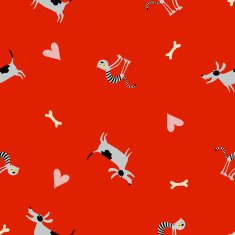 seamless pattern with cat and dog