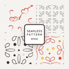 Set of floral seamless patterns N10