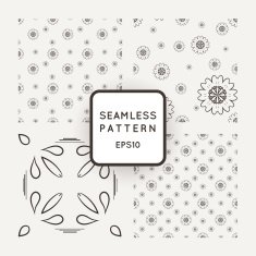 Set of floral seamless patterns N11