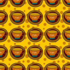 Seamless pattern with coffee cups N4