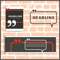 Set vector color lines with conversational bubble N4