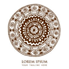 Ornamental round ethnic pattern N2