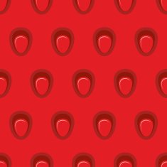 Juicy Strawberry seamless pattern Vector texture of ripe strawb