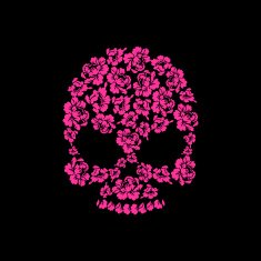 Skull of roses on a black background Flower skull man