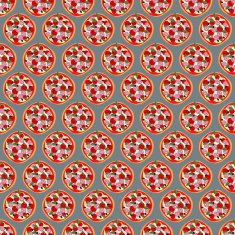 American Pizza seamless pattern Vector background food