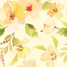Watercolor flower pattern N177
