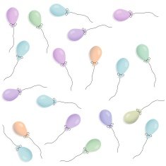 Seamless party balloon pattern on white background