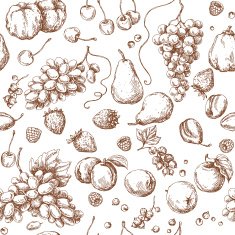 Seamless pattern with fruits N7