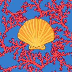 seamless colourful sea coral pattern