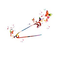 Colorful vector safety pin background with butterflies N2