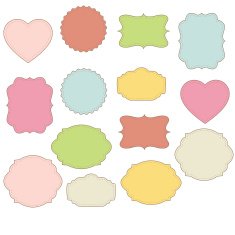 Vintage labels set N18