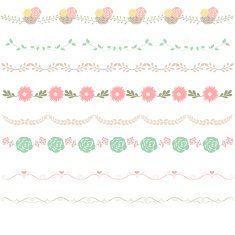 Border decoration elements set