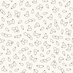 Seamless pattern with pine nuts