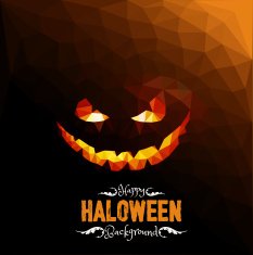 Happy Halloween Geometrical Background Vector Eps 10 N3