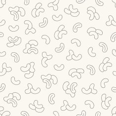 Seamless pattern with cashews