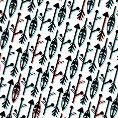 Ethnic pattern with Feathers N3