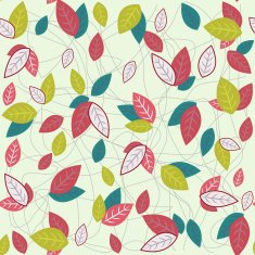 Pattern with colorful leaves