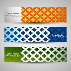 Three colorful headers design