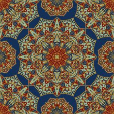 Oriental ornament with gold contours