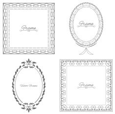 Collection of four stylish elegant frame