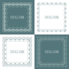 Collection of four stylish vintage frame