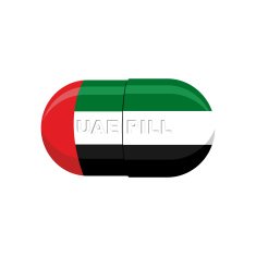 UAE patriotic pill United Arab Emirates Capsule flag Vector il N2