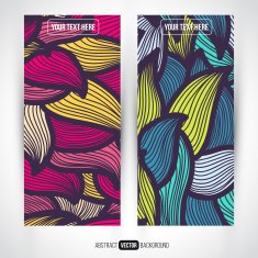 Abstract vector decorative banners set N3