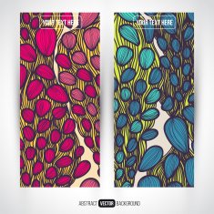 Abstract vector decorative banners set N4