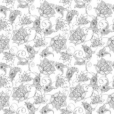 Floral Paisley Pattern Seamless Asian Textile Background N10