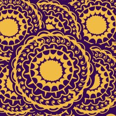 Abstract seamless with round gold pattern N7